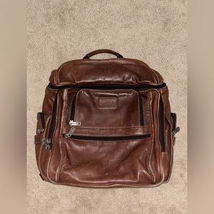 Tumi leather backpack